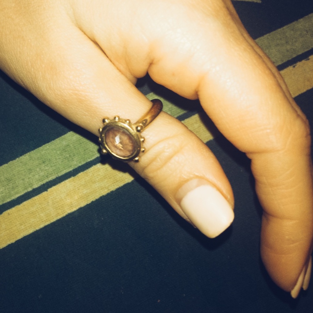 Alexis bittar ring w/ faceted light purple stone